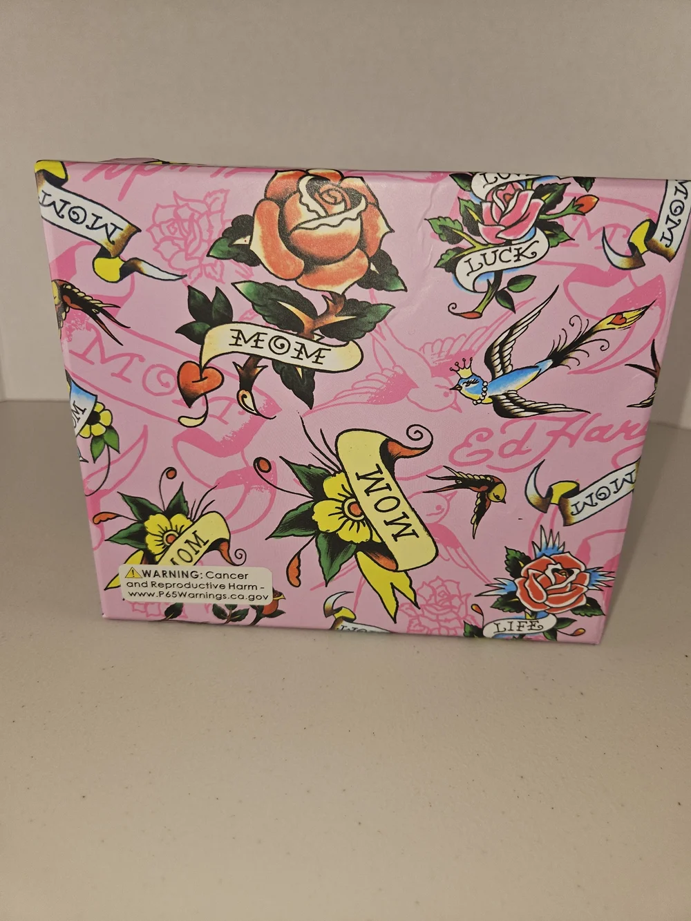 NWT Ed Hardy Women's Red Skull & Rose Crossbody Wallet